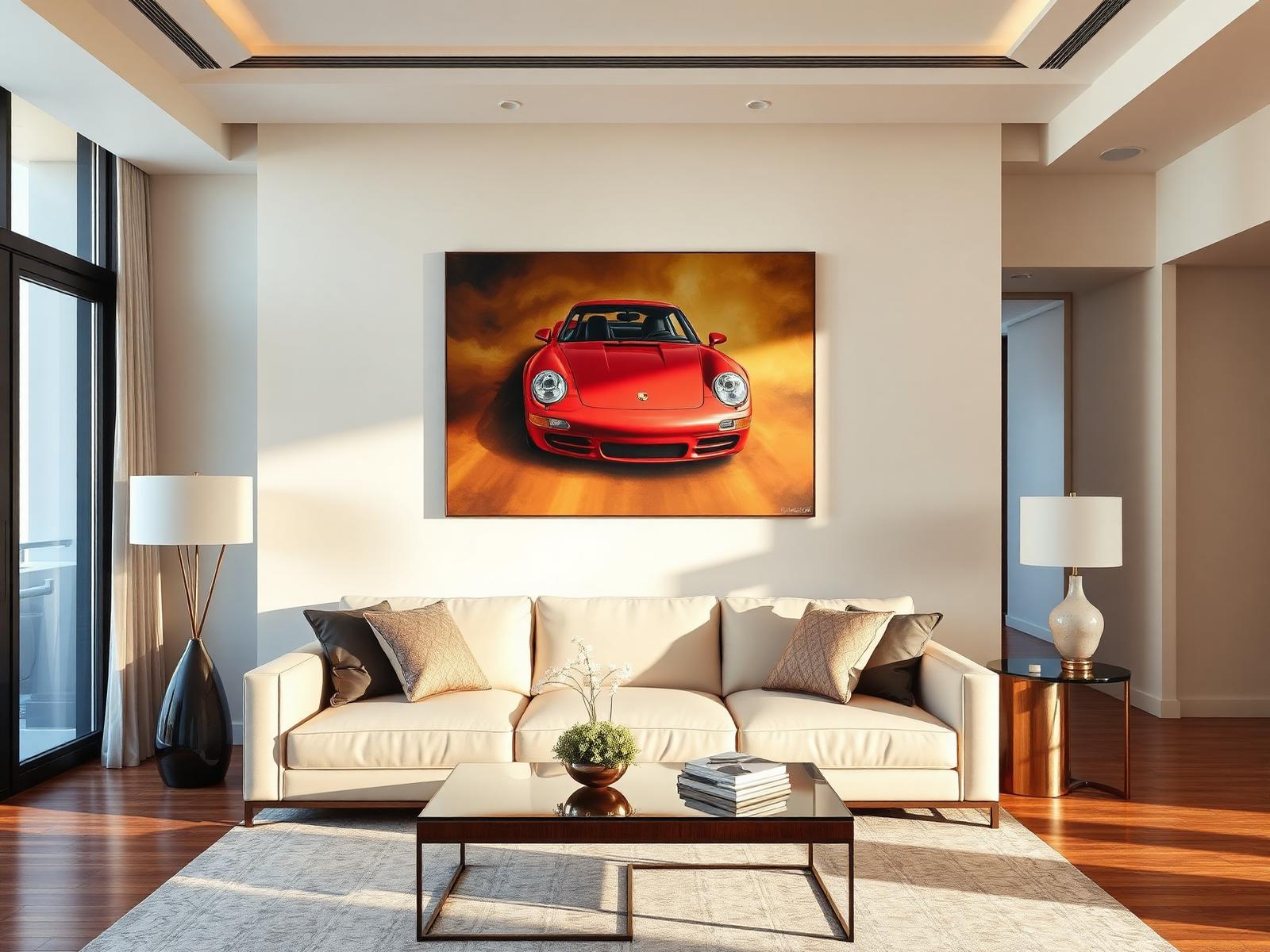 Painting installed in a Dubai villa